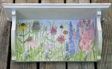 Farmhouse painted furniture with flowers