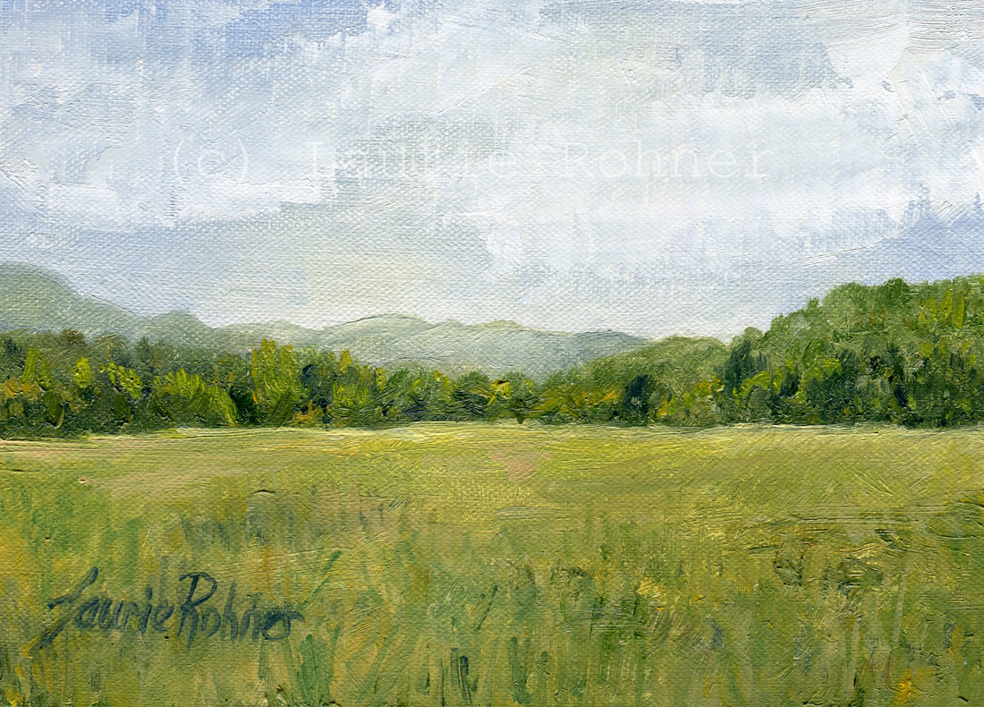 Oil on Panel of landscape by Laurie Rohner