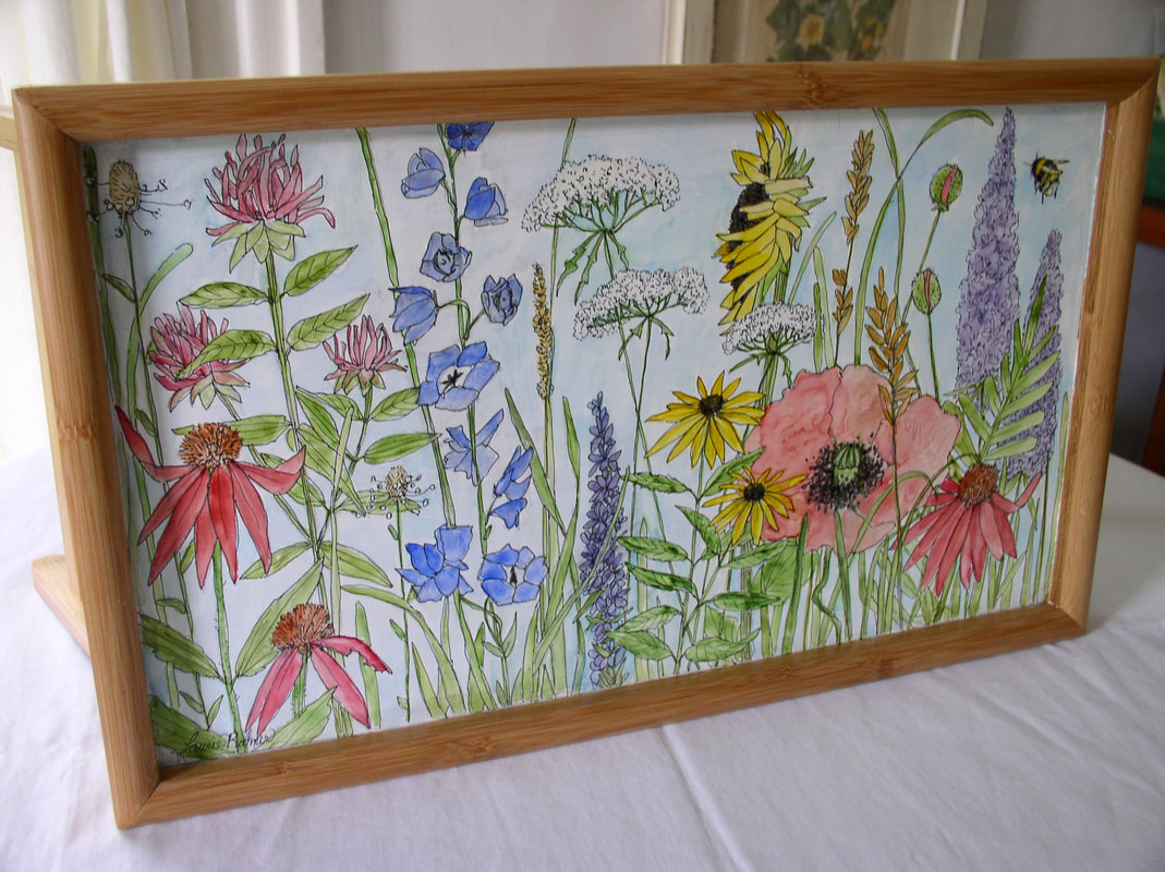 painted furniture wood bed tray